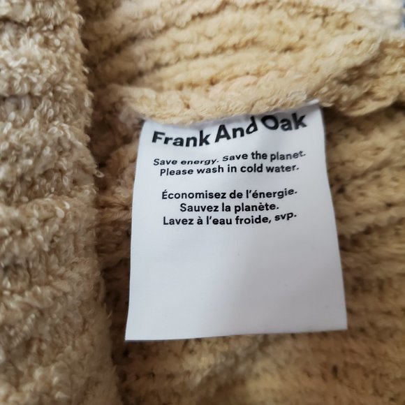 Frank & Oak - Size L - Beige /Butter Yellow Ribbed Organic Cotton Sweater - EUC - Picture 6 of 7